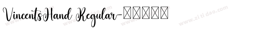 VincentsHand Regular字体转换